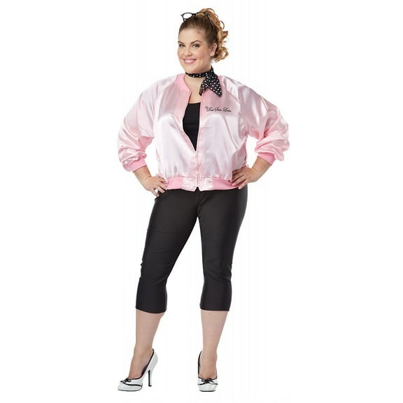 Pink Ladies Satin Jacket Adult Costume - XX-Large