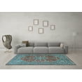 thumbnail image 3 of Ahgly Company Indoor Round Persian Light Blue Traditional Area Rugs, 7' Round, 3 of 4