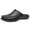 Black, variant on Men's Classic Leather Slippers Slip on Causal Mules Comfortable Soft Backless Loafers Indoor Work Flat Shoes Size 9.5 Brown