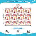 thumbnail image 2 of Colorful Princess Castle Carriage Pattern Hooded Bath Towel，50"x30" for Ages 3 To 12 Kids, Quick Dry Lightweight Soft Microfiber Hood Beach Towel Cover Up for Kids, 2 of 7