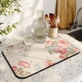 thumbnail image 3 of 2 Pack Washable Rubber Multicolored Flower Leaves Dish Drying Mats for Kitchen Counter Home Large Coffee Bar Pad Accessories and Decor for Utensils Stemware (2pcs 19.5''x12''), 3 of 6