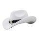 thumbnail image 1 of Sombrero de vaquero occidental de algodón, ala ancha, talla única, ideal para disfraces. m blanco, 1 of 8