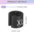 thumbnail image 3 of Uxcell 100-Pack Marcadores de Perchas para Ropa, Clips de Tamaño de Plástico XL Codificados por Color para Prendas que se Ajustan a Varillas de 3mm-5mm [Negro], 3 of 6