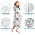 thumbnail image 7 of White Highland Cow Flower Pattern Hooded Bath Towel，60"x35" for Ages 3 To 12 Kids, Quick Dry Lightweight Soft Microfiber Hood Beach Towel Cover Up for Kids, 7 of 7