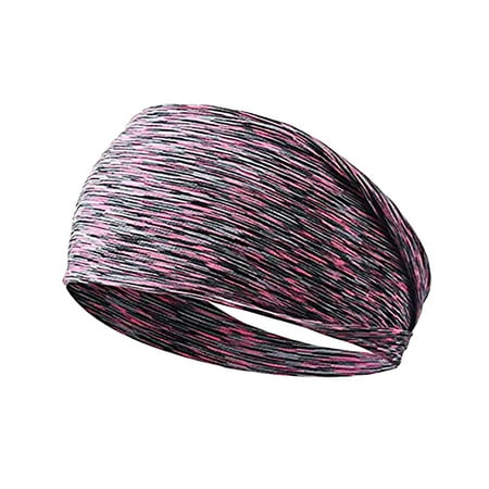 YVNAURA Women‘s Stretchy Elastic Sports Headband Sweat Absorbing Non Slip Yoga Hair Band Breathable Moisture Wicking Workout Running Gym Fitness Headbands Multipack E One Size