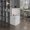 White, variant on 42" Tall Black Corner Bar Cabinet - 8 Wine Bottle , Double Door Modern Chic Style Room