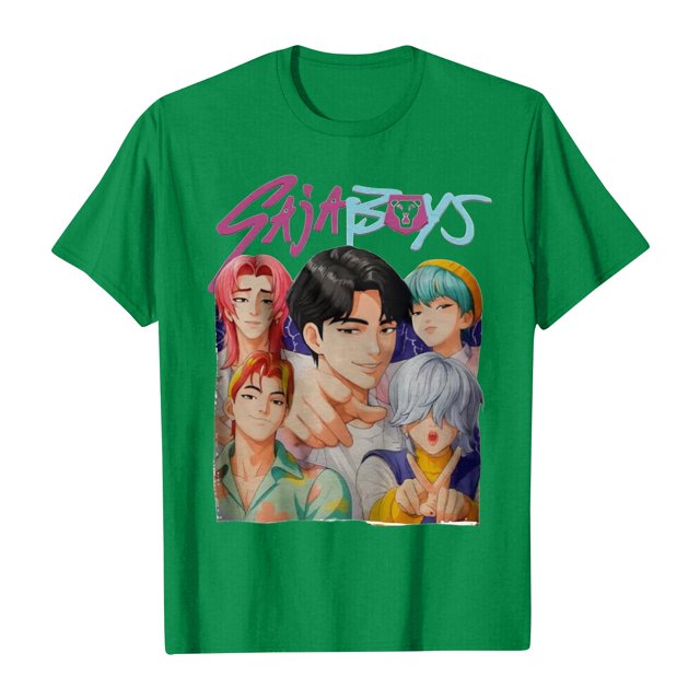 Moonsky Camiseta unisex Huntrix Dem-0n, colores cómodos, camiseta Huntrix para niñas, camiseta Mira Rumi Joey, merchandising, regalo juvenil para fans del K-pop (Verde 3XL)