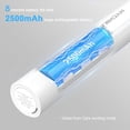 thumbnail image 3 of 240 Days Battery Life Rechargeable Electric Toothbrush for Adults,with 2500mAH Large Capacity, 8 Pack Replacement Brushheads,3 Classic Modes,2 Min Smart Timer Battery Toothbrush,White, 3 of 8