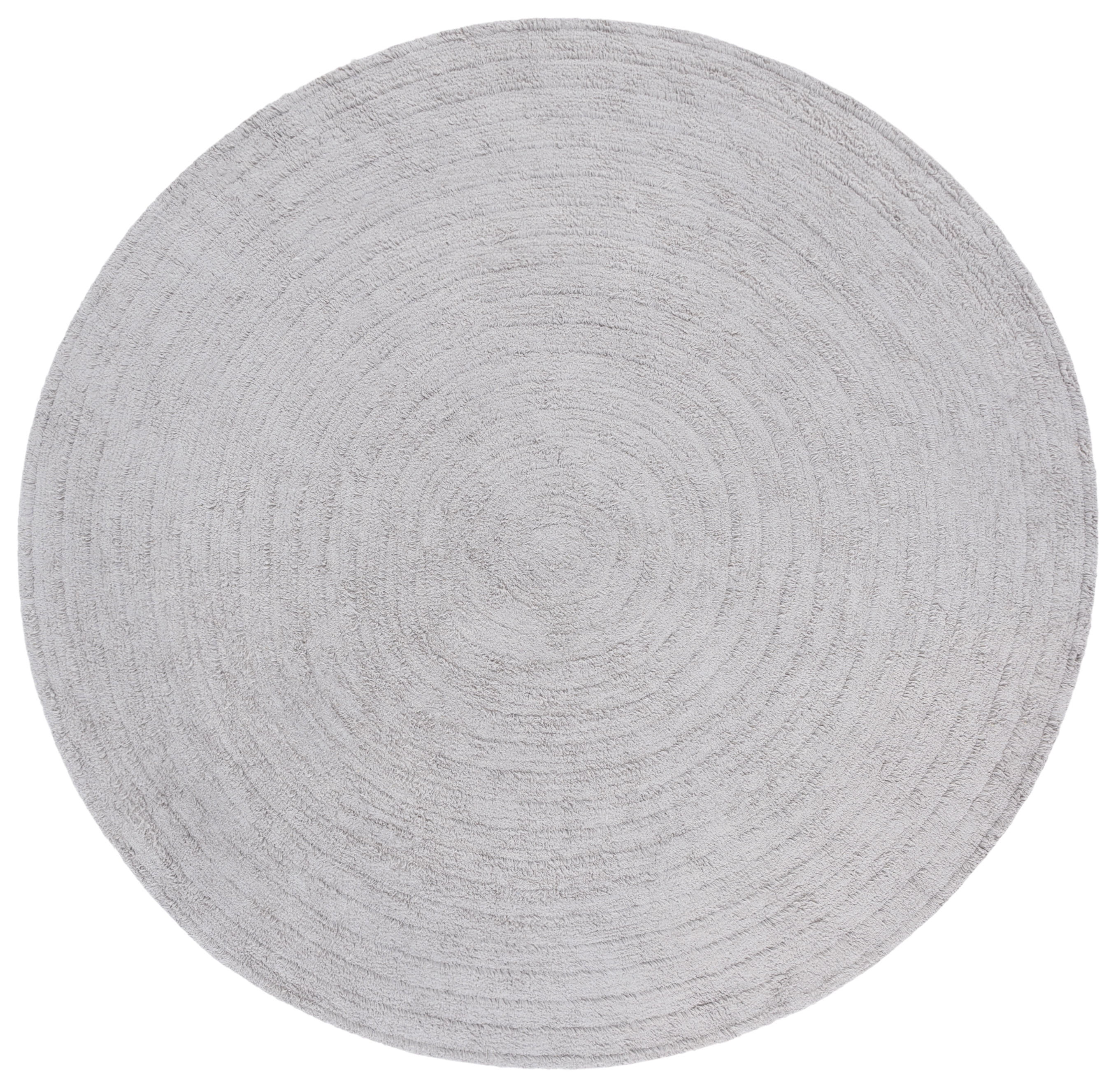 Safavieh Easy Care Edythe Solid Machine Washable Area Rug, Gray, 6' x 6' Round