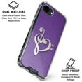 thumbnail image 3 of Skinit Purple Glitter Musical Heart iPhone 16e Clear Case, 3 of 4
