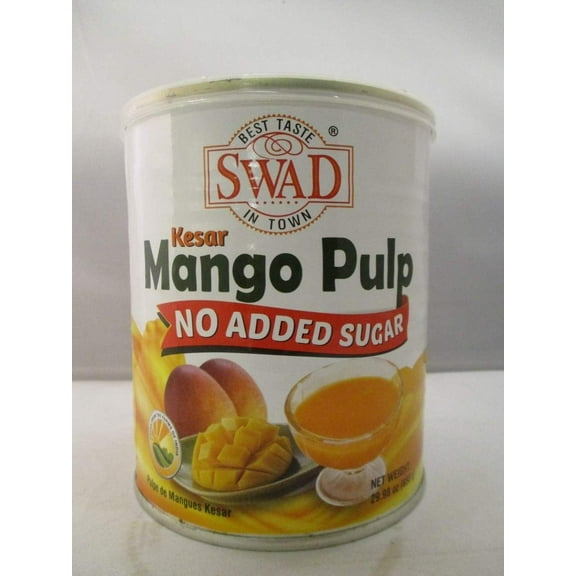 Swad Kesar Mango Pulp No Add Sugar - 850 Gm (1.87 Lb)