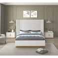 thumbnail image 6 of Meridian Furniture Halton Cream Boucle Fabric Queen Bed, 6 of 7