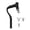 B, variant on Long Handle Massage Gun with 3 Interchangeable Heads - Ergonomic Deep Tissue Muscle Massager for Back Neck Shoulder,Colour as Pictured