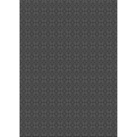 Ahgly Company Indoor Rectangle Patterned Silver Gray Novelty Area Rugs, 6' x 9'
