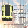 thumbnail image 4 of Ground Force  Mens Hi Vis Durable Polyester Safety Vest, Reflective Tape, Class 2 Orange (XL Chest 46-48), 4 of 7