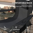 thumbnail image 5 of Demi Bonn Folding Rocking Camping Chairs, Portable Chairs with Headrest, Cooler Bag, Cup Holder, Carry Bag, 2 Pack, Black, 5 of 7