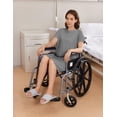 thumbnail image 4 of Pinspark Hospital Gowns for Women Open Back Tear Away Short Sleeve Dress Snap Open Post Surgery Adaptive Nightgown with Pockets, 4 of 6