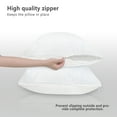 thumbnail image 4 of Bamboo Rayon Fabric Waterproof Pillow Protectors with Zipper, Pillow Covers Set of 2 Zippered Pillow Case Pillow Encasement Soft Breathable ( King, Blue), 4 of 6