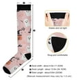thumbnail image 3 of FORMRS Womens Knee High Socks Casual Long Thick Travel Daily Wear, 1 Pair, Pink Halloween Ghosts, 3 of 6