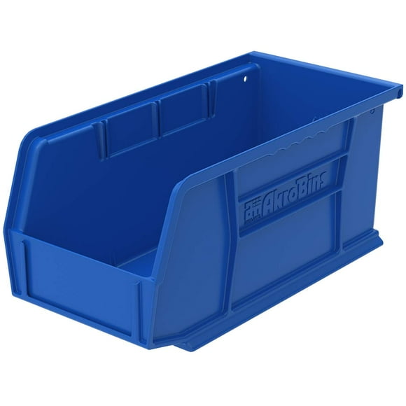 Akro-Mils 30230 Organisateur de Rangement Empilable en Plastique, 11 Pouces x 5 Pouces x 5 Pouces, Bleu, Lot de 12