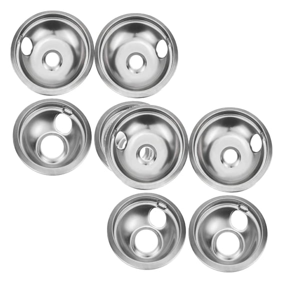 Leojiow 2Pcs 4 Piece Stainless Steel Drip Pan Set Stove Burner Ring For W10278125 Burner Cover Of Furnace One Size
