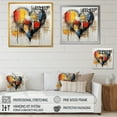 thumbnail image 4 of Designart "Heart Abstract Collages in Pop Art" Abstract Framed Wall Art Decor - Modern Red Abstract Collages Hallway Framed Wall Art Decor, 4 of 6