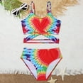 thumbnail image 2 of oqasdz Girls Swimsuits 1PC Bikini Teenager Color Matching Adjustable Shoulder Straps Stylish Swimwear Size 6 Y-7 Y, 2 of 4
