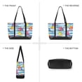 thumbnail image 6 of FORMRS Canvas Laptop Tote Bag for Women with 15.6" Computer Compartments Shoulder Handbag, Yellow Hand Drawn Sailboats, 6 of 7