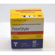 FreeStyle Lite Blood Glucose Test Strips, 100 Ct