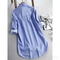 thumbnail image 3 of Women's Striped Button Down Shirts Classic Long Sleeve Stylish Collared Work Blouses Tops M, 3 of 4