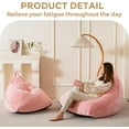 thumbnail image 6 of Bean Bag Chairs Sherpa Lazy Sofa, Giant Beanbag Chairs for Adults, Teenagers with Stuffed High Density Foam Filling, Comfy Chair for Living Room, Bedroom, 6 of 18