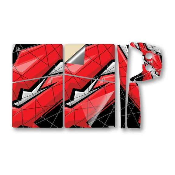 Gaming Skin Compatible With Sony PlayStation 5 PS5 Pro Bundle - Polygon Grunge - Premium 3M Vinyl Protective Wrap Decal Cover - Easy To Apply | Crafted in the USA by MightySkins
