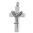 thumbnail image 2 of Colgante de Cremación Del de Cruz Doble para Del Funeral de Ceniza Del Animal Doméstico Sunnimix  Colgante conmemorativo para mascotas, 2 of 8