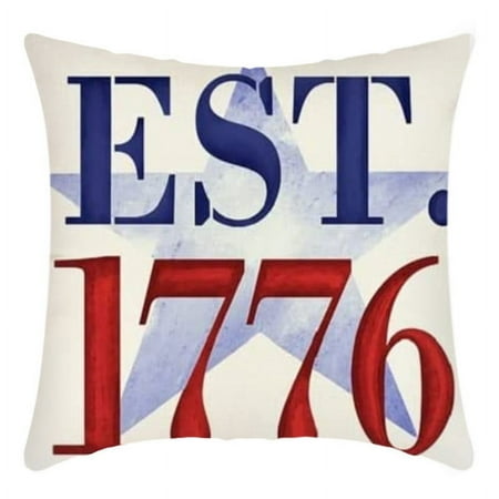 TOPUUTP Funda de almohada con bandera americana, decoración patriótica del día de la independencia, funda de cojín al aire libre para el hogar