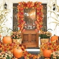 thumbnail image 2 of Musbetu Guirlande de Feuilles d'Érable Artificielles 100/175 cm Résistante aux UV Automne Halloween Action de Grâce Récolte Festival Manteau d'Automne Porche Décoration Intérieure Extérieure, 2 of 7