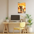 thumbnail image 5 of ZHONGYUTONG Elephant Canvas Wall Art Colorful Animal Picture Print Modern African Wildlife Painting Bathroom Decor Framed (12.00" x 18.00"), 5 of 5
