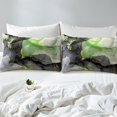 thumbnail image 2 of Erosebridal Black and Green Duvet Cover King Size Aesthetic Marble Bedding Set for Girls Women, Foil Print Comforter Cover Mountain Fluid Bed Set, Marbling Bedroom Set (Zipper Closure), 2 of 6