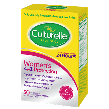 Culturelle Women's 4-in-1 Daily Probiotic Supplements, 50 Count