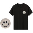 thumbnail image 4 of 9pcs Sparkling Pink Smiling Face Embroidery Cloth Sticking Hole, 4 of 4