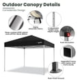 thumbnail image 6 of GVDV Outdoor Pop up Canopy 10'x10' Tent Camping Sun Shelter-Series Party Tent (Black), 6 of 11