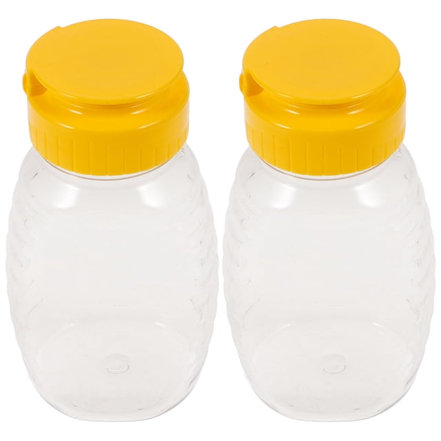 SWETRACE Bouteille Compressible 2 Pcs Distributeur de Miel Transparent pour Maison et Restaurant