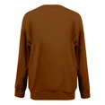thumbnail image 4 of Chemises de Compression à Manches Longues pour Femmes à Col Rond Uni Plus Sweat-Shirt Oversize Ample Pulls à la Mode des Hauts Légers pour les Femmes de Grande Taille, 4 of 4