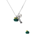 thumbnail image 2 of Delight Jewelry Resin Big Eyed Frog - Love and Lock Charm Necklace, 18"+1", 2 of 4