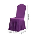 thumbnail image 3 of Elastic Half Round Dining Chair Cover with Cushioned Backrest Universal Fit Stretch Polyester Fabric, 3 of 6