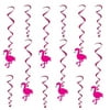 Beistle Pink Flamingo Hanging Swirls (12 Pcs) - 1 Pack