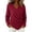 Red, variant on EANJE Women's Solid Color Long Sleeve Sexy Wrap Sweater Long Sleeve V‑Neck Knit Cross Front Pullover Top, Ruched Casual Knitwear For Autumn Winter Green L