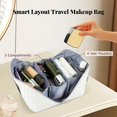 thumbnail image 2 of Bolsa de maquillaje de viaje Dogman's Cloud Club, grande, a cuadros, 2 of 7