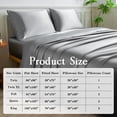 thumbnail image 6 of LIFCOM Satin Sheets Set Twin XL Size Dark Grey,3Pcs Luxury Silky Bedding Set with 15 Inches Deep Pocket for Mattress, 6 of 6