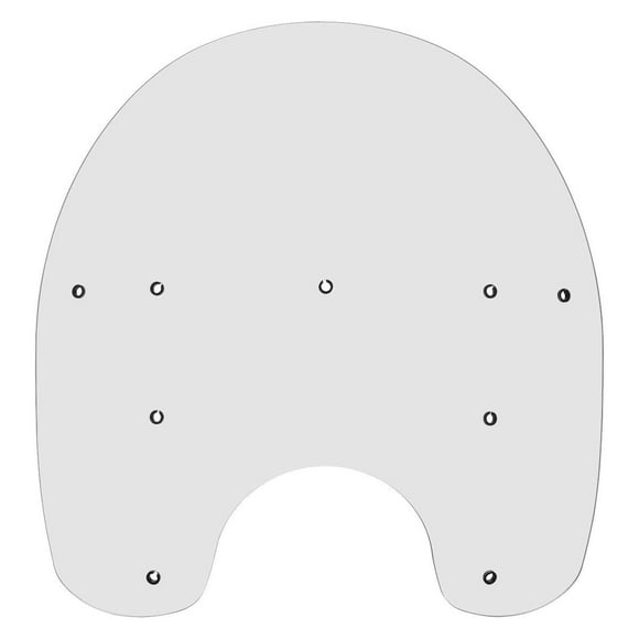 Memphis Shades MEP6260 Clear Windshield (Replacement Plastic For Harley-Davidson 17" Replacement Shield Heritage/Fatboy)