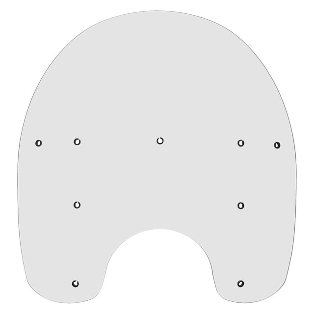 Memphis Shades MEP6260 Clear Windshield (Replacement Plastic For Harley-Davidson 17" Replacement Shield Heritage/Fatboy)